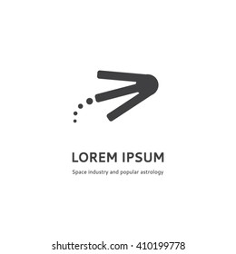 Vector logo template of the Space industry and popular astrology. Vector satellite. Icon satellite