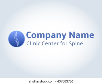 Vector logo template. Spine pain medical center, clinic, institute, rehabilitation, diagnostic, surgery, spinal icon symbol design. Concept of scoliosis. isolated. flat modern silhouette illustration