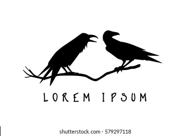 Featured image of post Two Crows Clipart Crow clipart black and white