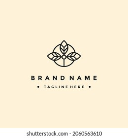 vector logo template. Vegan symbol, eco logo. Leaf and natural logo concept.