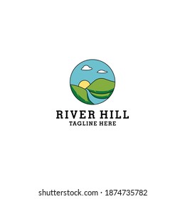Vector logo template wildlife. Icon tourism, trips , wildlife. Symbol of a healthy lifestyle.