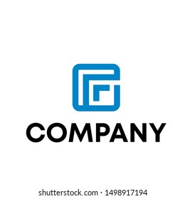 vector logo template word sign F