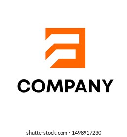 vector logo template word sign F