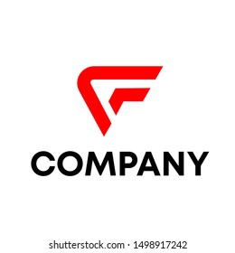 vector logo template word sign F