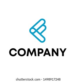 vector logo template word sign F