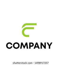 vector logo template word sign F