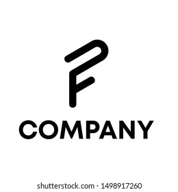 vector logo template word sign F
