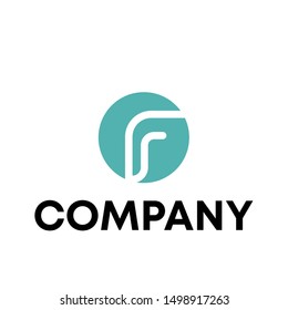 vector logo template word sign F