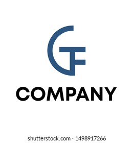 vector logo template word sign F