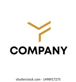vector logo template word sign F