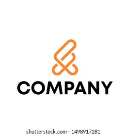 vector logo template word sign F