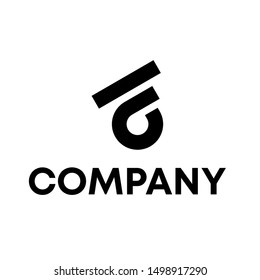 vector logo template word sign F