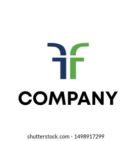 vector logo template word sign F