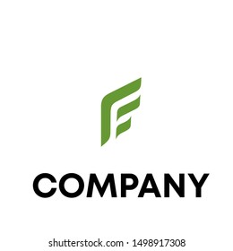 vector logo template word sign F