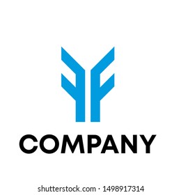vector logo template word sign F