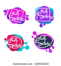 vector logo template for your Nail Studio and manicure salon with lettering composition