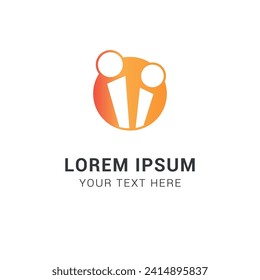 vector logo templet design of two collaborations, partners.