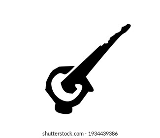 Vector logo, Text alphabet, G and key symbol