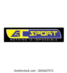 Vector logo text G SPORT, for sports or racing equipment brand designs.