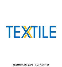 Vector logo of textile fabric and sewing