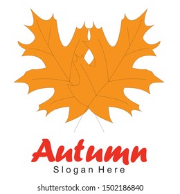 vector logo that is an autumn leaf