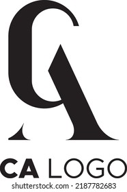 Vector logo that is suitable for businesses that have the initials CA