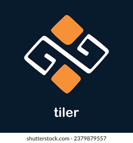 Vektorlogo von Fliesen, Fußböden und Reparaturen