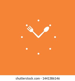 vector logo time food orange background