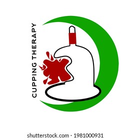 Vector logo of traditional cupping therapy