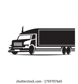 vector logo for the transport truck business