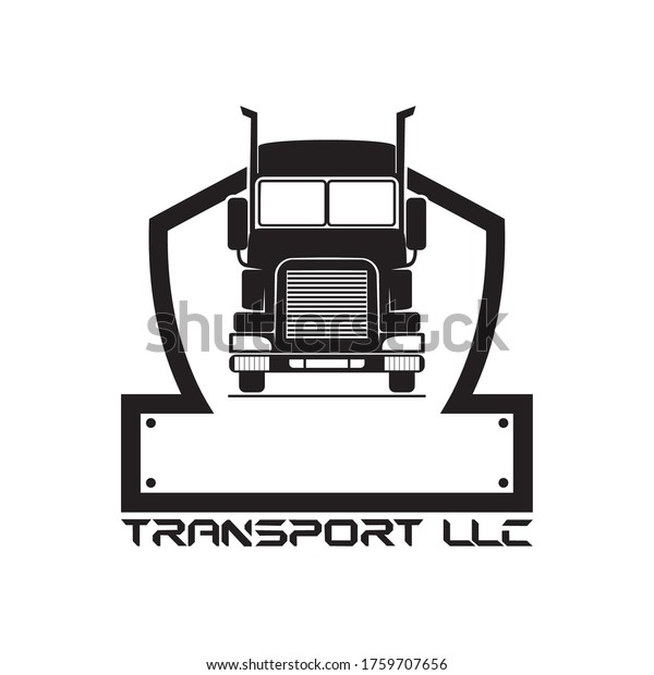 vector logo for the
transport truck
business