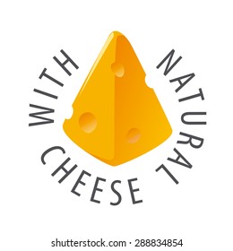vector logo triangular slice of cheese