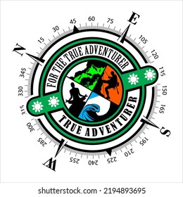 vector logo of true adventurer, good to use for adventurer logo design