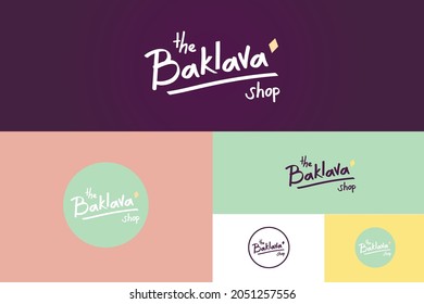 Vector Logo Turkish Delight Baklava Shop 