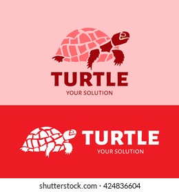 Vector logo turtle. Brand logo in the form of a turtle