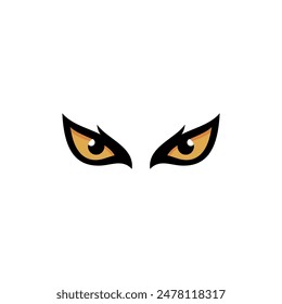 Vector logo of two eagle eyes, sharp eyes, fierce and on target.