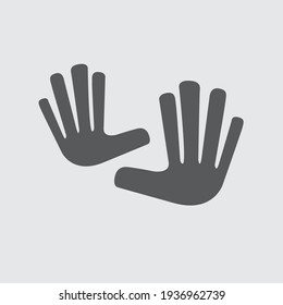 Vector Logo, Two Hands Touching