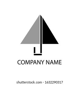 Vector logo umbrella with a simple and elegant design