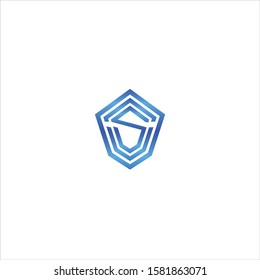 vector logo unique and elegant with the initials "S"