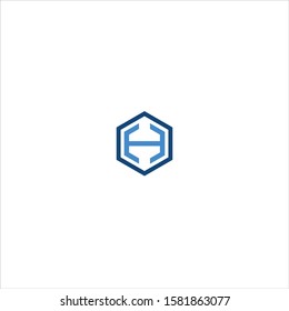 vector logo unique and elegant with the initials "H"