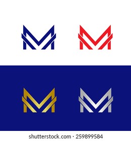 Vector logo with unique letter M