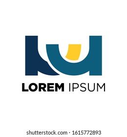 vector logo UU blue and yellow