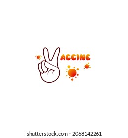 vector logo vaccination from covid 19