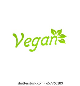 Vector logo vegan,suitable for vegetarian purposes
