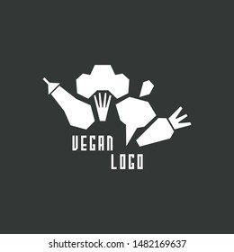 vector logo with vegetables. Modern Icon for company brand. Vector Illustration.