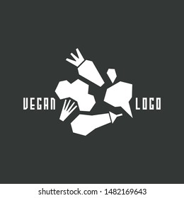 vector logo with vegetables. Modern Icon for company brand. Vector Illustration.