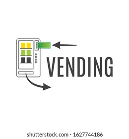 Vector Logo Of A Vending Machine With Food