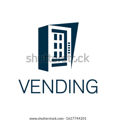 Vector logo of a vending machine with food