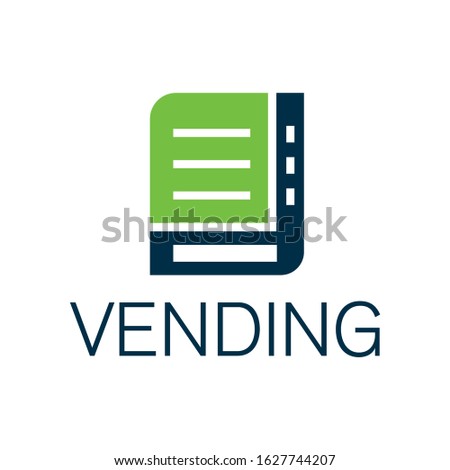 Vector logo of a vending machine with food