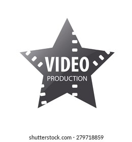 vector logo video shooting star 